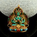 Fine Quality  Chenrezig Ghau Ghau Pendant Prayer Box From Patan, Nepal.