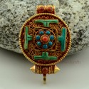 Fine Quality Tibetan Buddhist  Gold Plated Silver Ghau Gau Prayer Box Pendant