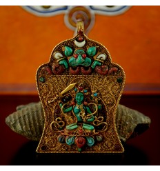 Tibetan Buddhist Ritual Sacred Ghau Prayer Box Silver Pendant from Patan, Nepal