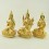 Fine Quality 9.25" Guru Tsongkhapa Statue Set Copper Statues Patan