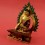 Fine Quality 7" Shakyamuni Buddha Gold Gilded with Face Painted Statue from Patan, Nepal