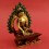 Fine Quality 7" Shakyamuni Buddha Gold Gilded with Face Painted Statue from Patan, Nepal