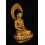 Fine Quality 19" Amitabha/ Amida Buddha Gold Gilded Antiquated with Frame  Face Painted Copper Statue Patan, Nepal