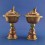 FINE QUALITY HAND CARVINGS 5.25" TIBETAN BUDDHISM COPPER ALLOY BRASS RINGS BUTTER LAMP SET FROM PATAN, NEPAL