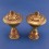 FINE QUALITY HAND CARVINGS 5.25" TIBETAN BUDDHISM COPPER ALLOY BRASS RINGS BUTTER LAMP SET FROM PATAN, NEPAL