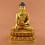 Gold Gilded with Face Painted 12" Shakyamuni Buddha Copper Statue Patan, Nepal