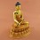 Gold Gilded with Face Painted 12" Shakyamuni Buddha Copper Statue Patan, Nepal