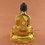 Gold Gilded with Face Painted 12" Shakyamuni Buddha Copper Statue Patan, Nepal