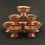 Hand Carved Copper Alloy 3.25" Offering Bowls Set -Tings Set of Eight  Set from Nepal