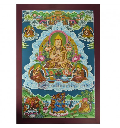 33” x 23.5” Tsongkhapa Thangka Painting