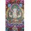 32.75" x 22.75" Chenrezig Thangka Painting