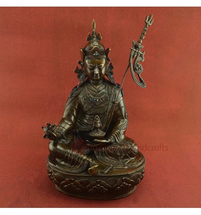 Fine Quality 13.5" Guru Padmasambhava (Rinpoche)  Tibetan Buddhist Statues Patan