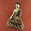 Oxidized Copper Alloy with Silver Plating 18.25" Shakyamuni Buddha Statue Patan, Nepal 