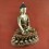 Oxidized Copper Alloy with Silver Plating 18.25" Shakyamuni Buddha Statue Patan, Nepal 