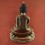 Oxidized Copper Alloy with Silver Plating 18.25" Shakyamuni Buddha Statue Patan, Nepal 