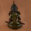 Fine Hand Carved 24.5 " Vajrasattva Oxidized Copper Alloy Statue from Patan, Nepal