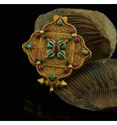 Tibetan Buddhist Ritual Sacred Double Dorje Prayer Box  Pendant Ghau from Patan, Nepal