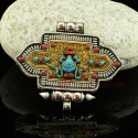 Tibetan Buddhist Ritual Sacred Kalasha - Treasure Vase Ghau Prayer Box Silver Pendant from Patan, Nepal