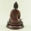 Tibetan Buddhism Oxidized Copper Alloy 7.5" Amitabha/Amida Opame Buddha Statue from Patan, Nepal