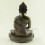 8.5" Amitabha/Amida Opame Buddha Oxidized Copper Alloy Statue from Patan, Nepal