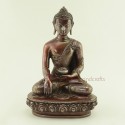 Oxidized Copper Alloy 7.25" Shakyamuni Buddha / Tomba Statue from Patan, Nepal