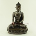 Oxidized Copper Alloy 8.5" Shakyamuni / Tomba Buddha Statue from Patan, Nepal