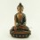 Hand Carved 8.5" Shakyamuni Buddha Oxidized Copper Alloy Statue Patan, Nepal