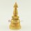  5" Stupa or Chaitya or Chorten Fully Gold Gilded Copper Alloy From Patan, Nepal