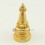  5" Stupa or Chaitya or Chorten Fully Gold Gilded Copper Alloy From Patan, Nepal