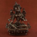 Hand Made Buddhist  9" Green Tara / Dolma Statue From patan, Nepal.