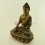 Hand Made 11.5" Shakyamuni Buddha Oxidized Copper Alloy Gold Gilded Statue, Patan