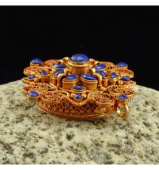 Fine Quaity Gold Plated Bishwa Bajra Ghau Gau Prayer Box Pendant