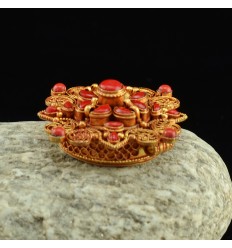 Good Quality Gold Plated Vishwa Vajra Ghau Gau Prayer Box Pendant