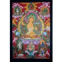 32.75" x 22.75" Manjushri Thangka Painting