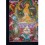 32.75" x 22.75" Manjushri Thangka Painting