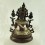 Fine Quality  19" Green Tara Lost Wax Method, Oxidized Copper Alloy with Silver Plating  Statue From Patan, Nepal