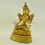 Fine Quality Hand Carved Painted 14" White Tara / Dolkar  Gold Gilded Copper Statue