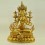 Fine Quality Gold Face Painted 19.5" Green Tara / Drolma  Copper Alloy  Gold Gilded Statue Patan