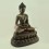 Oxidized Copper Alloy with Silver Eyes and Tika 21.75" Amitabha / Amida Buddha Opame Statue frm Patan Nepal