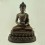 Oxidized Copper Alloy with Silver Eyes and Tika 21.75" Amitabha / Amida Buddha Opame Statue frm Patan Nepal