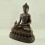 Oxidized Copper Alloy with silver eyes and tika 21.5" Medicine Buddha / Menla Statue from Patan, Nepal