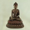 Hand Made Oxidized Copper Alloy 18" Medicine Buddha / Menla Statue from Patan, Nepal