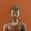 Oxidized Copper Alloy 12.5" Medicine Buddha / Menla Statue from Patan, Nepal