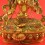 Fine Quality Gold Face Painted 14" Green Tara / Drolma Colored Copper Statue From Patan