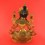 Fine Quality Gold Face Painted 14" Green Tara / Drolma Colored Copper Statue From Patan