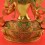 Fine Quality Gold Face Painted 14" Green Tara / Drolma Colored Copper Statue From Patan