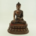 Oxidized Copper Alloy 12.5" Shakyamuni Buddha / Tomba Statue from Patan, Nepal