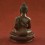 Oxidized Copper Alloy 7.25" Amitabha/Amida Opame Buddha Statue from Patan, Nepal