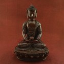 Oxidized Copper Alloy 13" Amitabha / Amida Buddha Opame Statue frm Patan Nepal