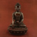 Oxidized Copper Alloy 13" Shakyamuni Buddha / Sangye Tomba Statue from Patan, Nepal